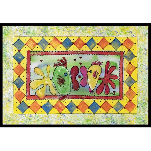 Carolines Treasures Fish Kissing Fish Indoor Or Outdoor Mat - 18 x 27 in. 8074-MAT - main